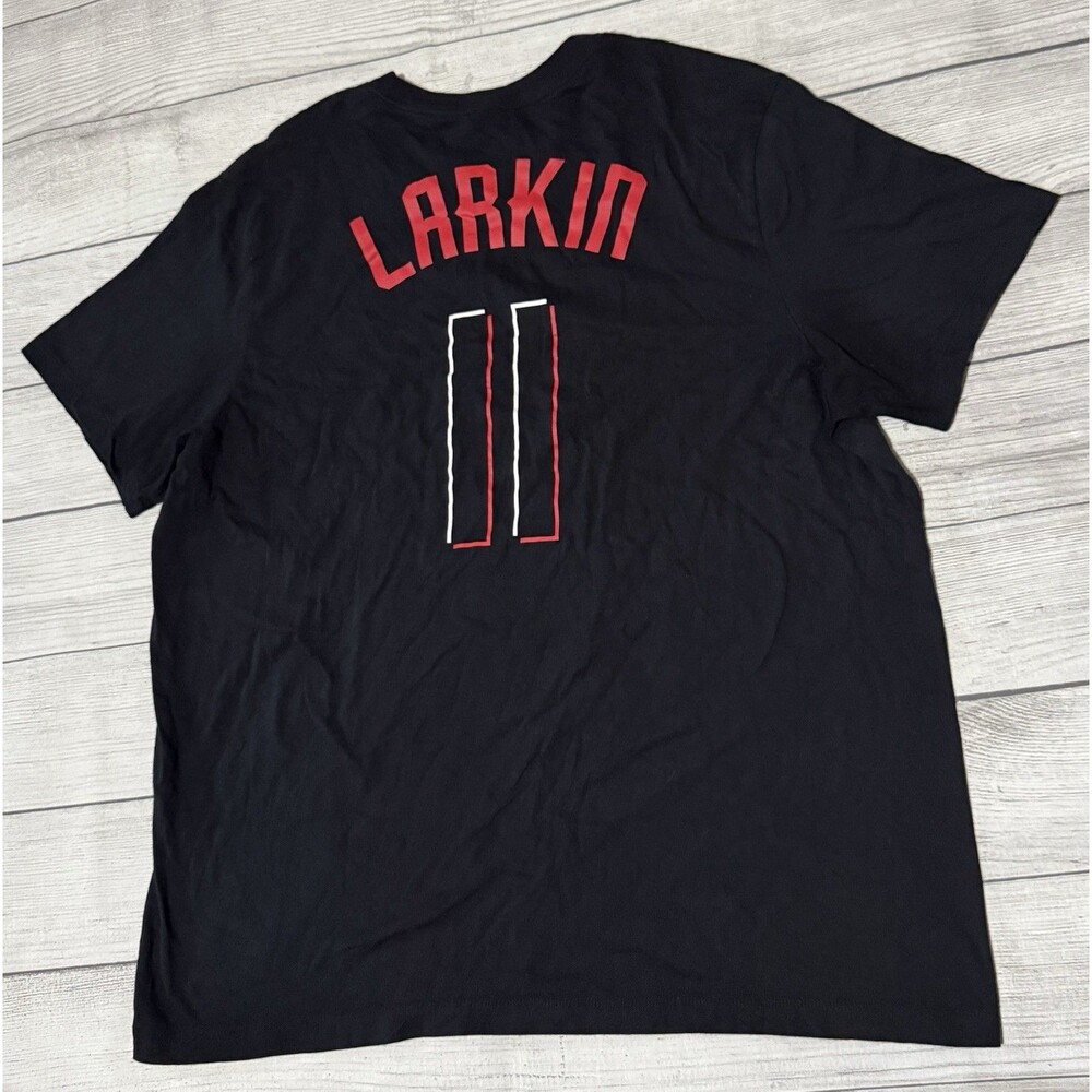 Nike Cincinnati Reds Barry Larkin 11 T Shirt Cincy Rare Size XL Black HTF